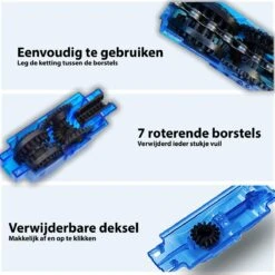 Luxergoods Fietsketting Reiniger - Ketting Schoonmaken - 9 Delig - Inclusief Borstel - Gratis Handschoenen - Fietskettingreiniger -Auto-Onderdelen 1200x1200 565