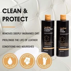 Leren Auto Interieur Verzorging Set - Auto Bekleding Leer - Voordeel Verpakking - Reiniger En Protectie Crème + Applicator – Verzorgen Leer & Lederwaar - 250 Ml -Auto-Onderdelen 1200x1200 613