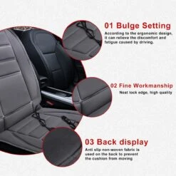 Autostoel Verwarmingskussen - 12V Auto Verwarming Zitkussen Rugkussen - 12 Volt Kussen Rug - Stoelverwarming Autostoelkussen - Zwart - Bavepa -Auto-Onderdelen 1200x1200 70