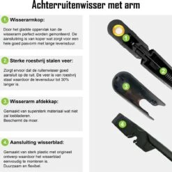 Merkloos Ruitenwisserarm Met Ruitenwisser Achterzijde Volkswagen Transporter T5 Van Vanaf 2003 -Auto-Onderdelen 1200x1200 754