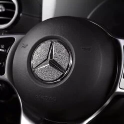 Mercedes Logo Diamand - Stuur Inleg - 49 Mm - A-Klasse - B-Klasse - C-Klasse - E-Klasse - S-Klasse - M-Klasse - G-Klasse - CLS - GLC - GLE - GLA - CLA - CLS - CLK - Citan - CLC - GL-Klasse - R-Klasse - SL-Klasse - SLK - GLB - GLK - Vito - V-Klasse Me