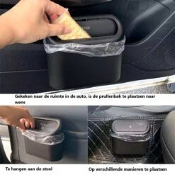 Auto Prullenbak Incl. één Vuilniszak - Vuilnisbak - Auto Prullenbak Met Plastic Zakje - Mini Prullenbak - Autoprullenbak - Draagbare Voertuig Prullenbak - Auto Accessoires -Auto-Onderdelen 1200x1200 901