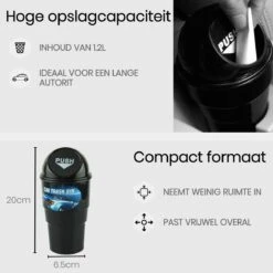 Merkloos Mini Prullenbak - Auto Prullenbak - Prullenbak Voor Bekerhouder - Compact 1,2 Liter - Zwart 8 Merkloos Mini Prullenbak - Auto Prullenbak - Prullenbak Voor Bekerhouder - Compact 1,2 Liter - Zwart -Auto-Onderdelen 1200x1200 914