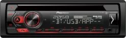 Pioneer DEH-S320BT Autoradio Enkel Din Rood-CD Tuner-USB-Bluetooth - 4 X 50 W