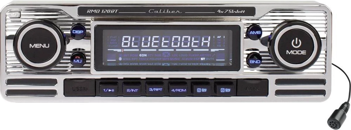 Caliber Autoradio Met Bluetooth 1 DIN USB 18 Voorkeurzenders Retro Look (RMD120BT) 12 Caliber Autoradio Met Bluetooth 1 DIN USB 18 Voorkeurzenders Retro Look (RMD120BT) - Afbeelding 10