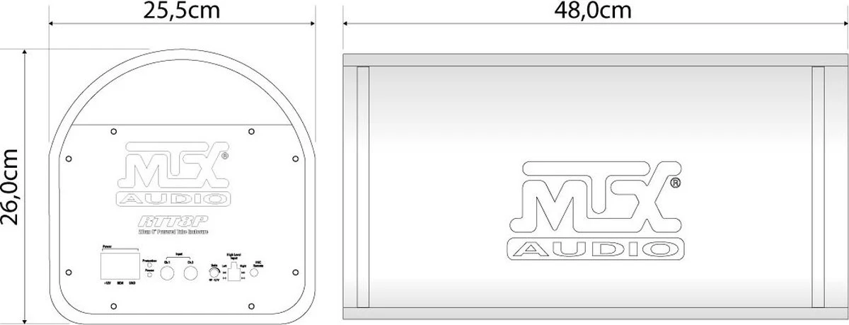 MTX Audio RTT8P Roadthunder 8inch Auto Subwoofer Met Versterker 6 MTX Audio RTT8P Roadthunder 8inch Auto Subwoofer Met Versterker - Afbeelding 4