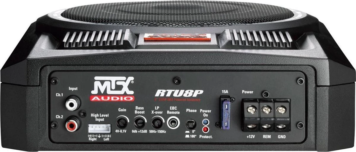 MTX RTU8P Underseat Subwoofer Met Versterker - 150W 5 MTX RTU8P Underseat Subwoofer Met Versterker - 150W - Afbeelding 3