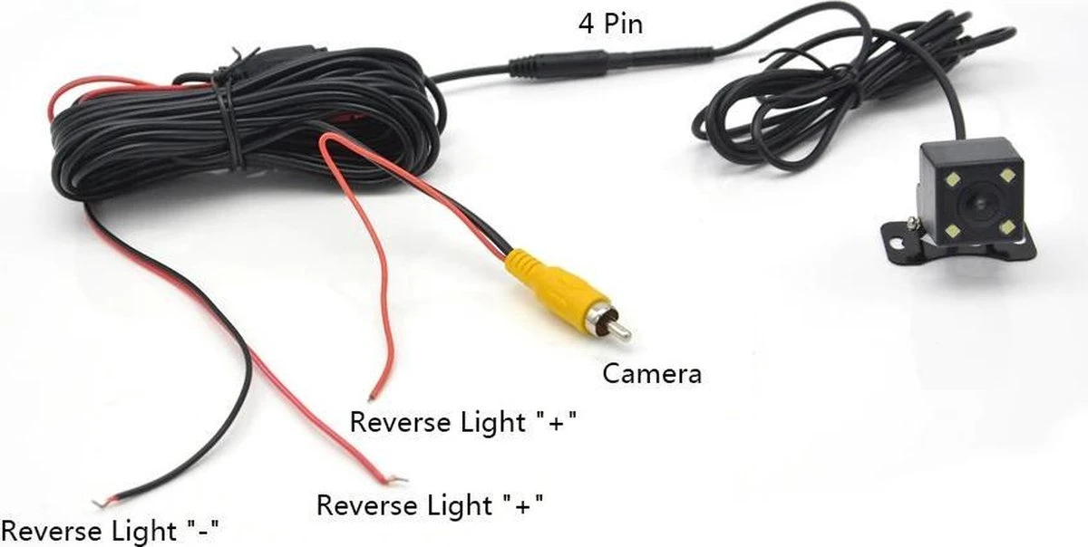 Achteruitrijcamera | Universeel Parkeer Camera | 4 LED | Nachtzicht | Ultrawide | Waterproof | Losse Achteruitrij Camera Auto 5 Achteruitrijcamera | Universeel Parkeer Camera | 4 LED | Nachtzicht | Ultrawide | Waterproof | Losse Achteruitrij Camera Auto - Afbeelding 3