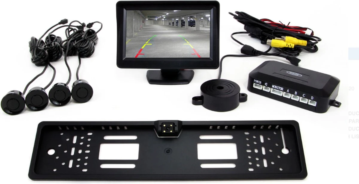 Parkeerhulp Met Kentekenplaathouder Incl Camera En 4 Sensoren 3 Parkeerhulp Met Kentekenplaathouder Incl Camera En 4 Sensoren