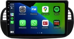 Fiat 500 Android Autoradio Zwart | 2007 T/m 2015 | CarPlay -Auto-Onderdelen 1200x625 3
