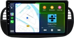 Fiat 500 Android Autoradio Zwart | 2007 T/m 2015 | CarPlay -Auto-Onderdelen 1200x625 4