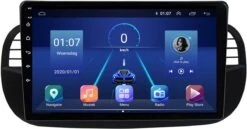 Fiat 500 Android Autoradio Zwart | 2007 T/m 2015 | CarPlay -Auto-Onderdelen 1200x625 8