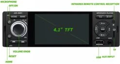 1-Din Autoradio Met Scherm | Bluetooth & USB -Auto-Onderdelen 1200x646