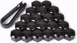 Merkloos Zwarte Wielbout Wielmoer Doppen Beschermende Afdekkapjes 20 Stuks - 21mm (set) -Auto-Onderdelen 1200x670