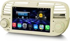 Fiat 500 CarPlay | 2007 T/m 2015 | Android 10 Autoradio Wit -Auto-Onderdelen 1200x704 1