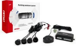 Parkeerhulp / Parkeersensoren Met Geluid (4 Zwarte Sensoren)