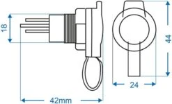 PROPLUS Pro Plus Inbouwdoos - DIN - 12 Volt En 24 Volt - 16 Ampère - Ø 18 Mm -Auto-Onderdelen 1200x728 1