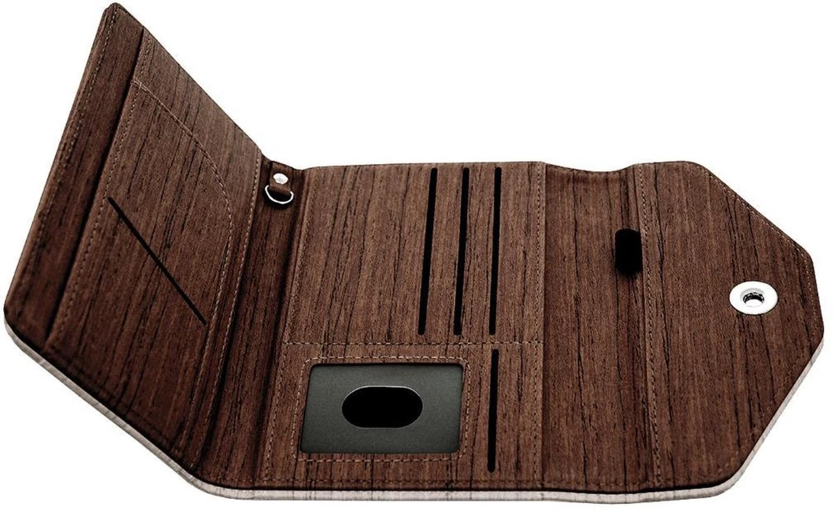 Goodline® - Autopapieren Hoes / Kentekenbewijs Mapje - PURSE - Houtpatroon Donkerbruin 4 Goodline® - Autopapieren Hoes / Kentekenbewijs Mapje - PURSE - Houtpatroon Donkerbruin - Afbeelding 2