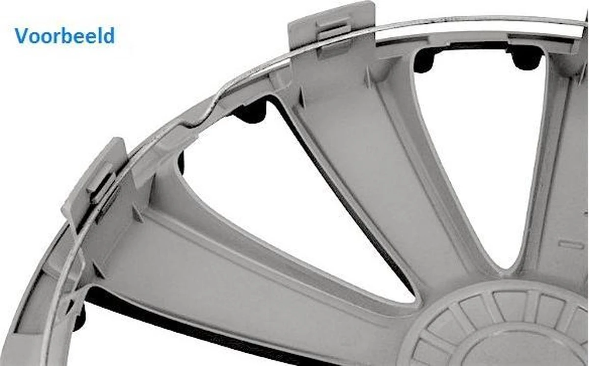 Versaco Stratos - Wieldoppen - Zwart/Zilver -15 Inch - 4 Stuks 5 Versaco Stratos - Wieldoppen - Zwart/Zilver -15 Inch - 4 Stuks - Afbeelding 3