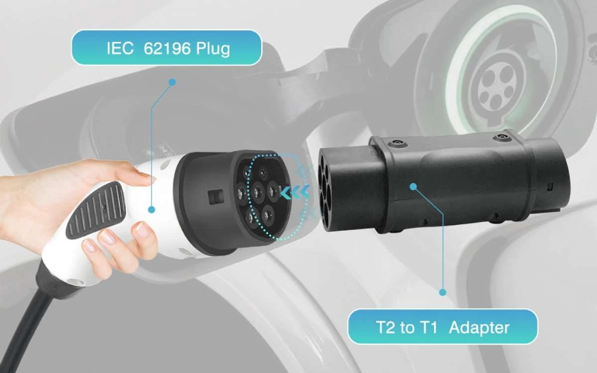 Merkloos Type 2 Naar Type 1 Verloopstekker Elektrische Auto 32 Ampère 6 Merkloos Type 2 Naar Type 1 Verloopstekker Elektrische Auto 32 Ampère - Afbeelding 4
