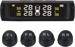 Motor24™ - TPMS Auto Bandenspanning Controlesysteem - Met Profieldieptemeter - 4 Sensoren -Auto-Onderdelen 1200x757 1