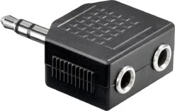 Goobay 3,5mm Jack Stereo Audio Splitter - Zwart