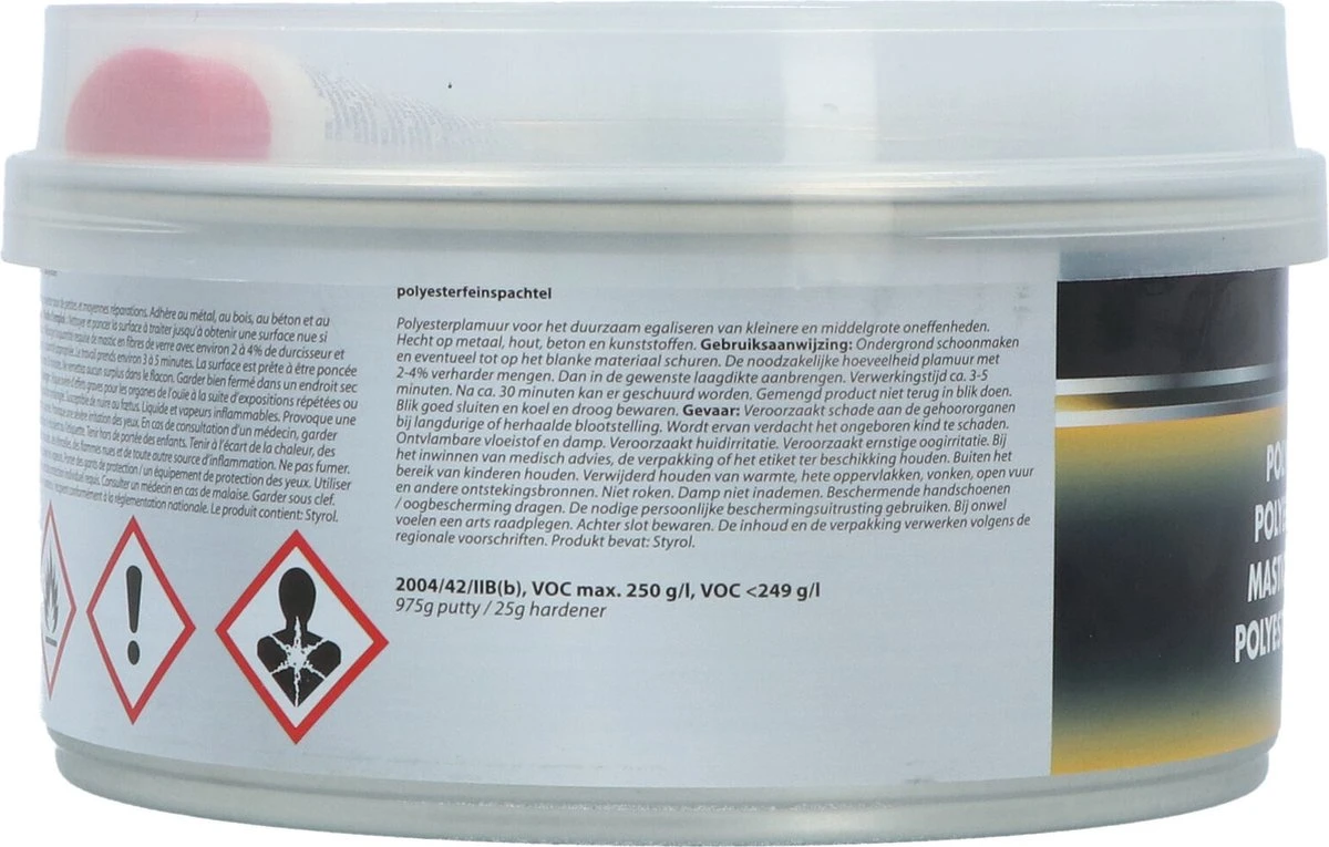 Protecton Plamuur 1000 Gram Polyester Grijs 7 Protecton Plamuur 1000 Gram Polyester Grijs - Afbeelding 5