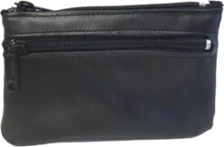 Merkloos Sleutelbeursje Met Voorvakje - Zwart