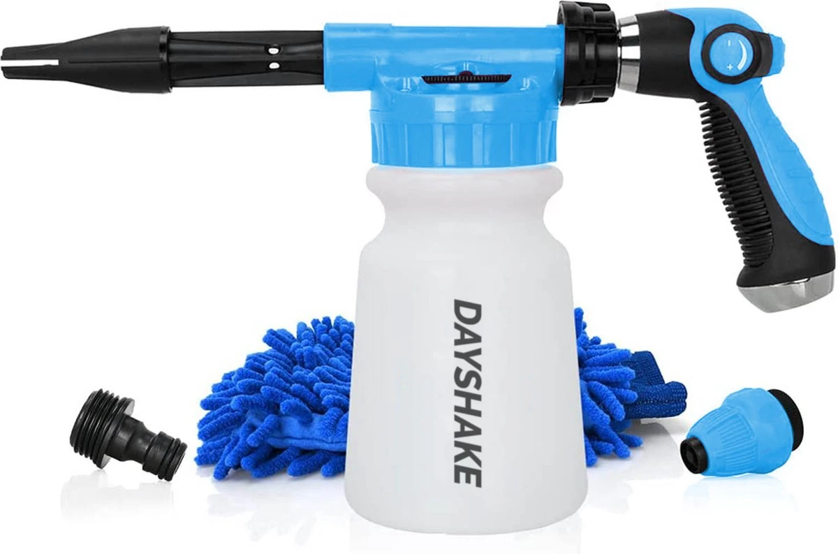 Dayshake Snow Foam Gun Voor Tuinslang - Inclusief Washandschoen - Foam Lance - Schuim Spuit Auto - Foam Cannon 3 Dayshake Snow Foam Gun Voor Tuinslang - Inclusief Washandschoen - Foam Lance - Schuim Spuit Auto - Foam Cannon