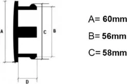 Naafdoppen 60mm Universeel - Zwart - Set Van 4 Stuks - Wheel Center Cap - Naafdop - Naafkapjes -Auto-Onderdelen 1200x803 3