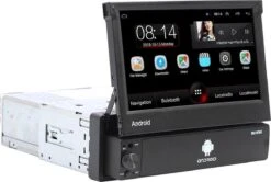 TechU™ Autoradio Met Klapscherm T97 Touchscreen – 1 Din Met Afstandsbediening – 7 Inch Kleuren Display – Bluetooth & WiFi – AUX – USB – SD – FM Radio – Navigatie – Handsfree Bellen