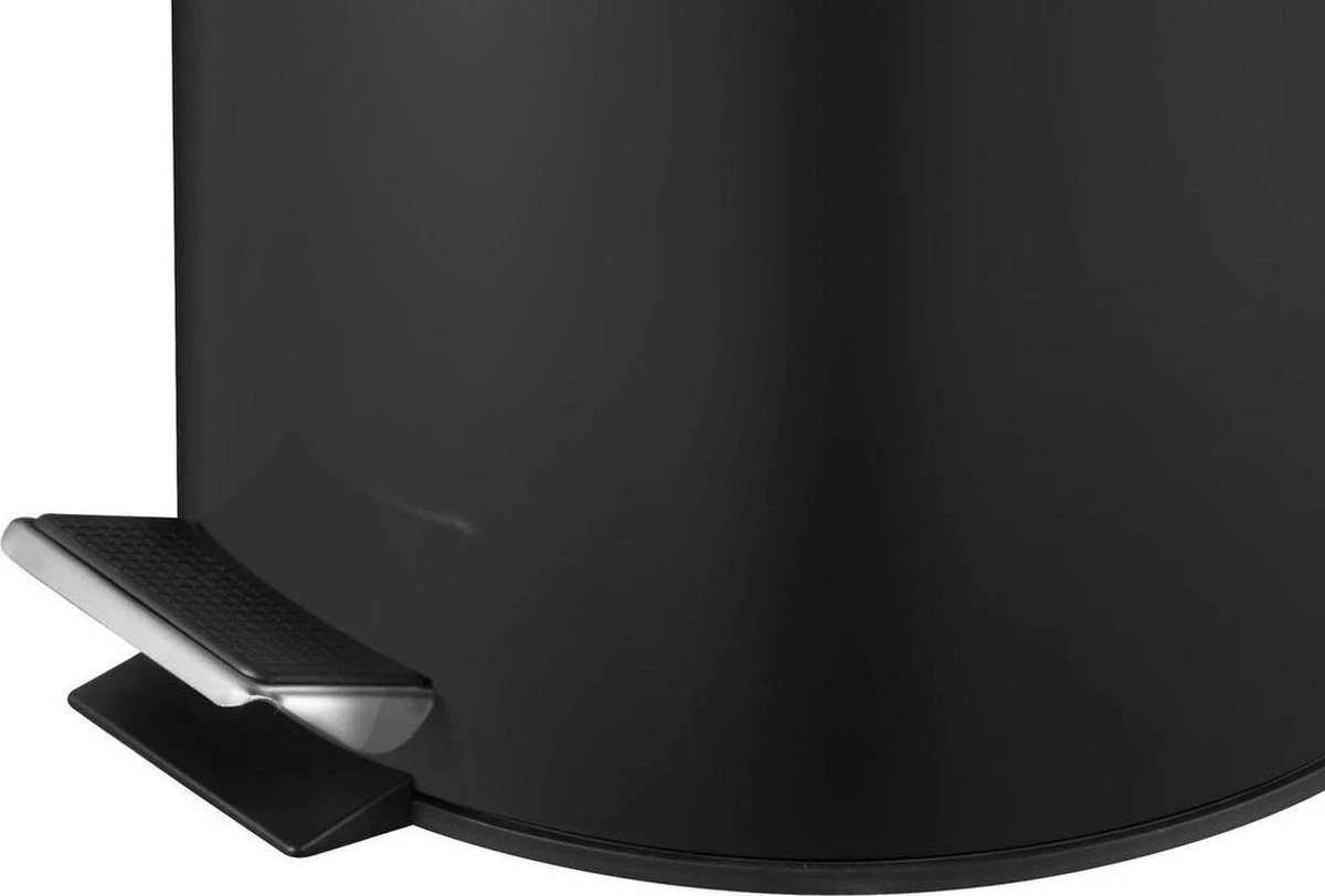 Pedaalemmer / Mat Zwart / Metaal / Prullenbak / 3 L / 3 Liter / 19 X 16 X 24,5 Cm / Badkamer / Toilet / Kantoor / Slaapkamer / Keuken 5 Pedaalemmer / Mat Zwart / Metaal / Prullenbak / 3 L / 3 Liter / 19 X 16 X 24,5 Cm / Badkamer / Toilet / Kantoor / Slaapkamer / Keuken - Afbeelding 3