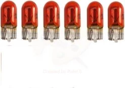 Merkloos 6 Stuks Steeklampje 5w 12 Volt Oranje / Amber, T10, W5W