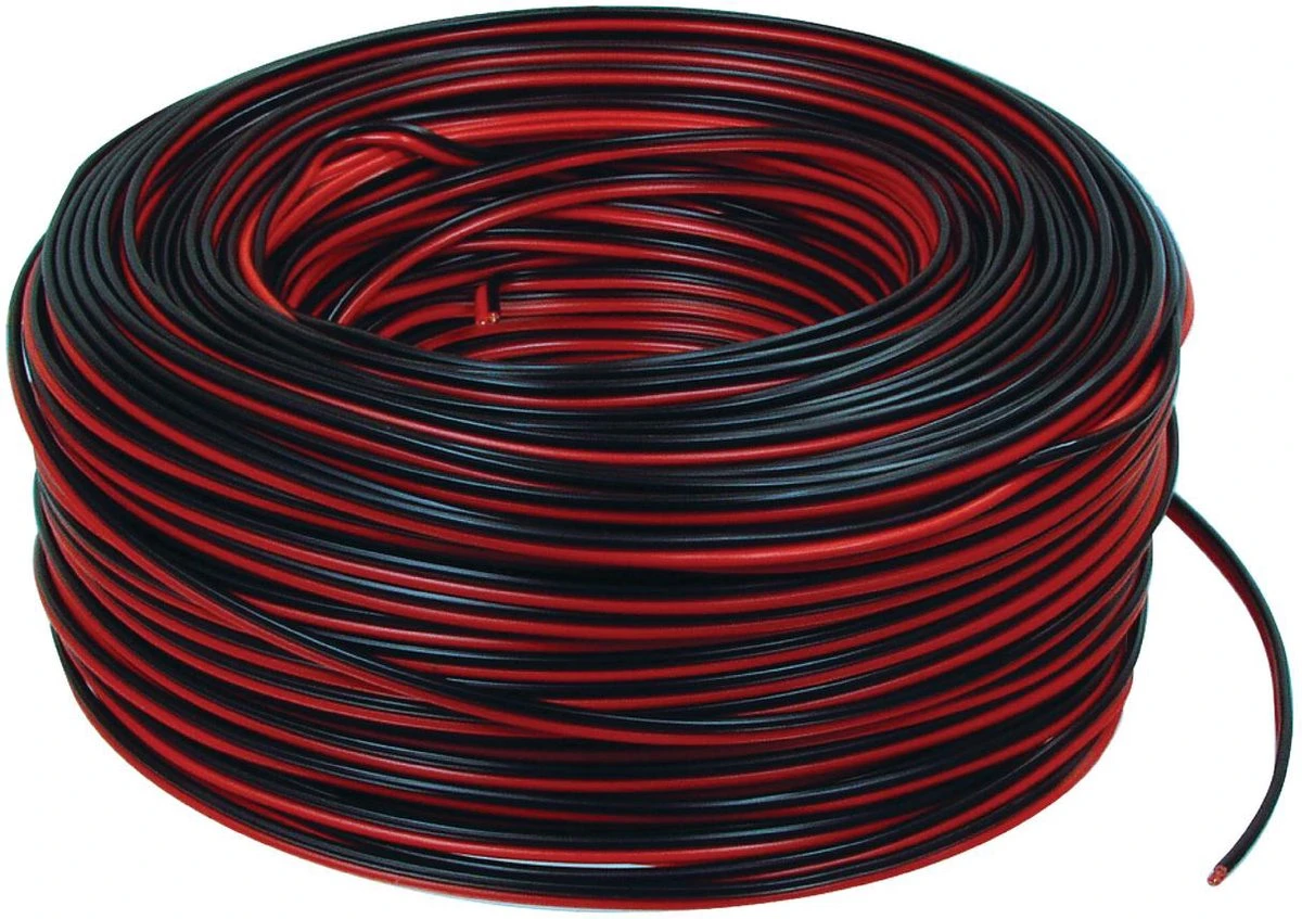 Valueline - Luidspreker Kabel - Zwart / Rood - 100 Meter 5 Valueline - Luidspreker Kabel - Zwart / Rood - 100 Meter - Afbeelding 3