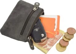 Autosleutel RFID Antidiefstal Met YKK Ritsen-RFID ALLEEN JE PASJES - Sleutel Etui Hoesje Sleuteletui Portemonnee - Portemonnee Etui - Ring Portemonnee - Pasjeshouder Met Rits - Rits Portemonnee - 2 Ritsen Portemonnee - Buffelleer Portemonnee -