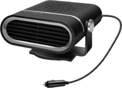 Merkloos Autoverwarming Auto Ontdooier Voorruitverwarming - Duurzaam Ontwerp - 360 Graden Rotatie - 2 In 1 - 12V/120W – Autoverwarmer - Car Heater - Zwart