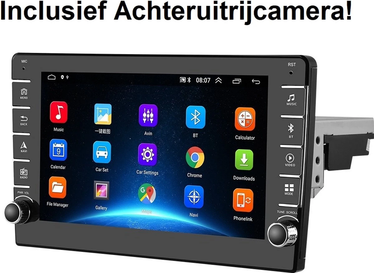 TechU™ Autoradio AT27 – 1 Din Dual Camera – 8” Touchscreen Monitor – Bluetooth & Wifi – Android 9.1 – Handsfree Bellen – FM Radio – USB – GPS Navigatie 3 TechU™ Autoradio AT27 – 1 Din Dual Camera – 8” Touchscreen Monitor – Bluetooth & Wifi – Android 9.1 – Handsfree Bellen – FM Radio – USB – GPS Navigatie