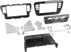 2-DIN Paneel Volkswagen Up! / Seat Mii / Skoda Citigo 2011-2016 Kleur: Piano Zwart