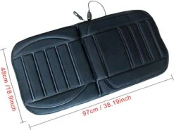 Autostoel Verwarmingskussen - 12V Auto Verwarming Zitkussen Rugkussen - 12 Volt Kussen Rug - Stoelverwarming Autostoelkussen - Zwart - Bavepa -Auto-Onderdelen 1200x900