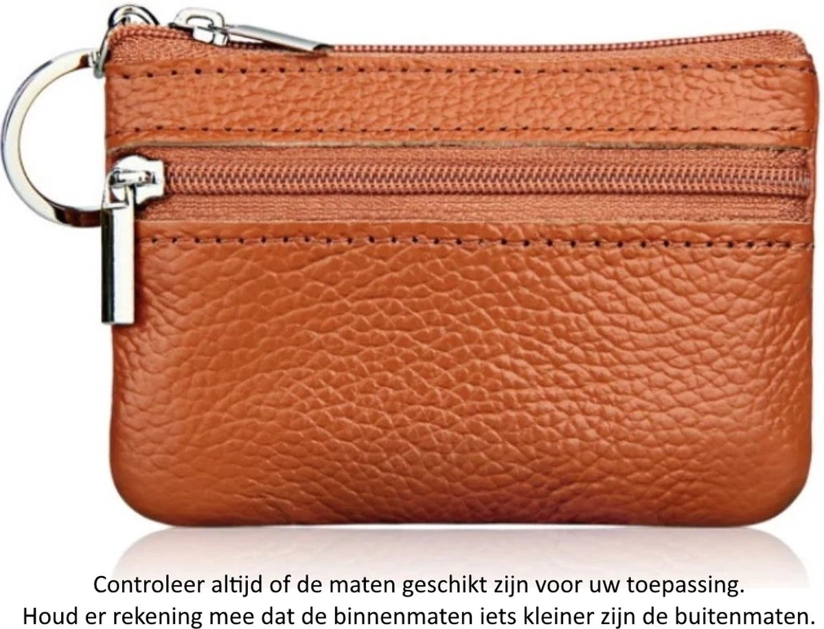 Merkloos Bruin Leren Autosleutel Etui Met Sleutelring - 10 X 7 Cm - Echt Lederen Autosleutel Beschermhoes - Car Key Wallet - Portemonnee 3 Merkloos Bruin Leren Autosleutel Etui Met Sleutelring - 10 X 7 Cm - Echt Lederen Autosleutel Beschermhoes - Car Key Wallet - Portemonnee