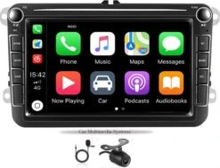 Carplay - Android Auto - Rns510 Geschikt Voor Volkswagen - Autoradio Met Bluetooth - 2gb+32gb - HD Achteruitrijcamera