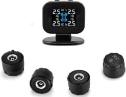 Twente Shopping Auto Bandenspanningscontrolesysteem - Real Time Scherm - 4× Externe Sensoren