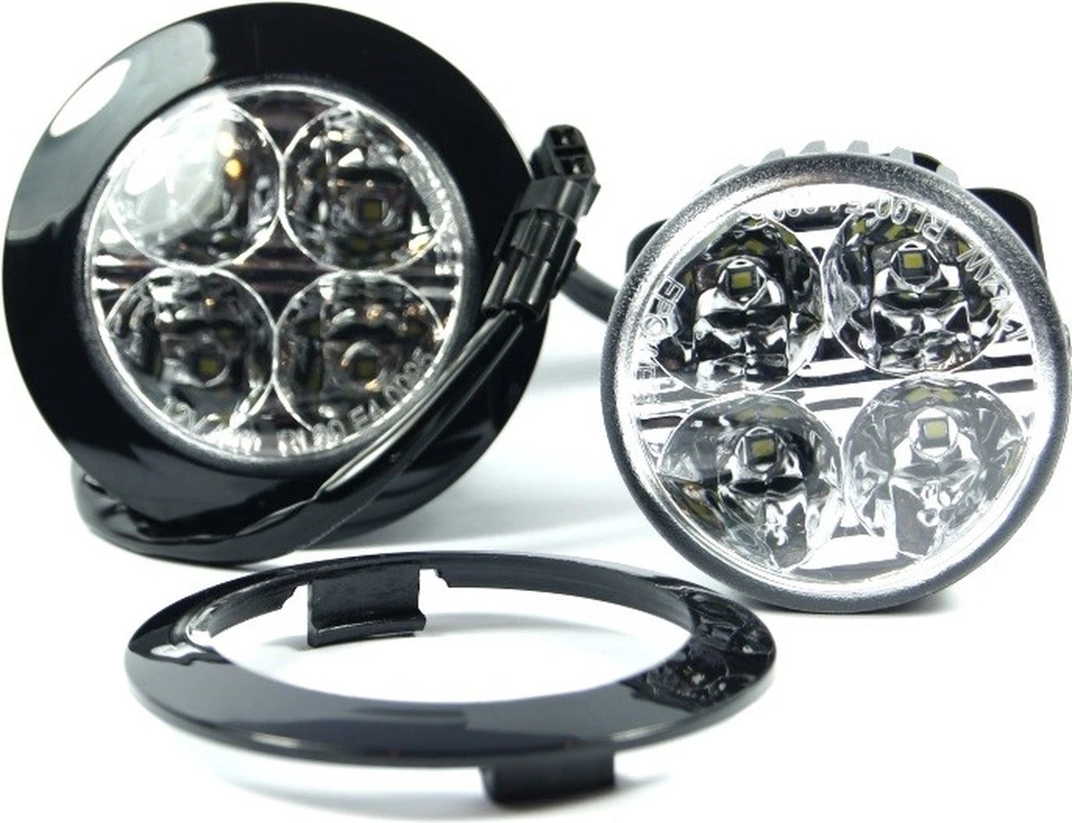 M-Tech LED Dagrij Verlichting Set - Rond: 70mm 3 M-Tech LED Dagrij Verlichting Set - Rond: 70mm