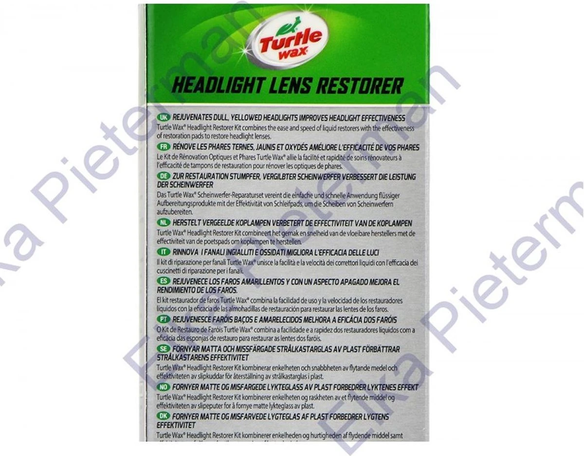 Turtle Wax TW 51768 Headlight Restorer Kit 7 Turtle Wax TW 51768 Headlight Restorer Kit - Afbeelding 5