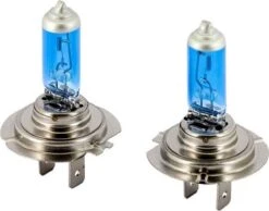 AutoStyle SuperWhite Blauw H7 55W/12V/4200K Halogeen Lampen, Set à 2 Stuks (E13)