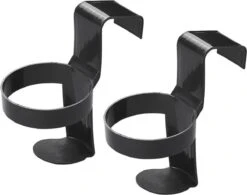 PROPLUS Pro Plus Bekerhouders Met Haak - Zwart - 2 Stuks