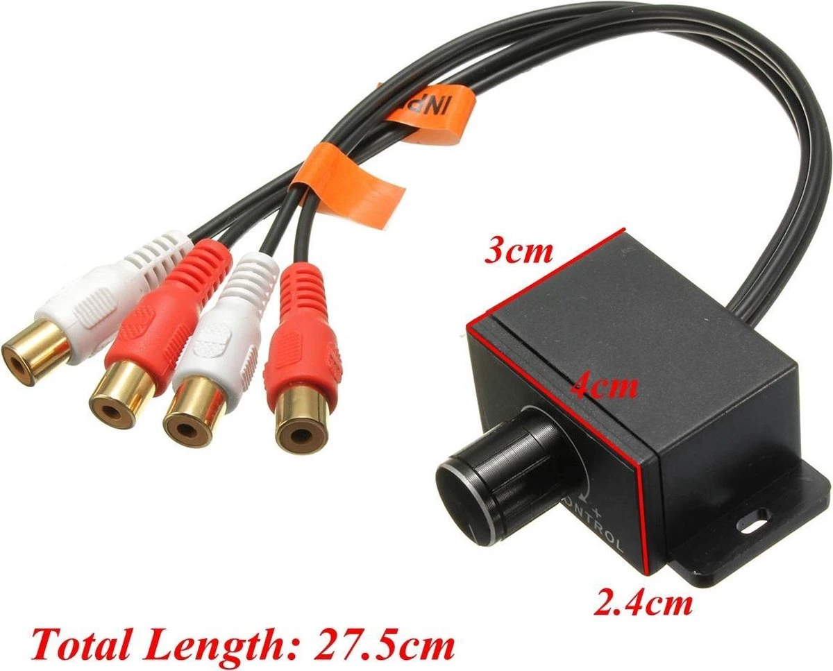 Merkloos Universal Car Audio Amplifier Bass RCA Level Remote Volume Control Knob LC-1 6 Merkloos Universal Car Audio Amplifier Bass RCA Level Remote Volume Control Knob LC-1 - Afbeelding 4