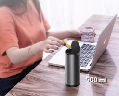 Auto Prullenbak - Auto Accessoires - Grijs - 500 ML - Mini Prullenbak - Prullenbak Voor Bekerhouder - Inclusief 30 Zakjes - -Auto-Onderdelen 1200x969 5