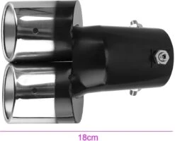 Merkloos Dubbele Uitlaat Chrome Aflopend 60mm Kopstuk / Eindstuk RVS [Uitlaat Sierstuk - Uitlaat Tuning - Uitlaat Koppelstuk] -Auto-Onderdelen 1200x970 2