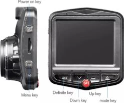 TechU™ Dashcam Voor En Achter Camera – M09 – Dashboardcamera – Full HD 1080P – 140° Wijdhoeklens – 2.4” Scherm – Parkeermodus – Looprecording – Bewegingssensor – G-sensor – Nachtvisie – 16G ROM + 1G RAM - Voor Auto -Auto-Onderdelen 1200x989